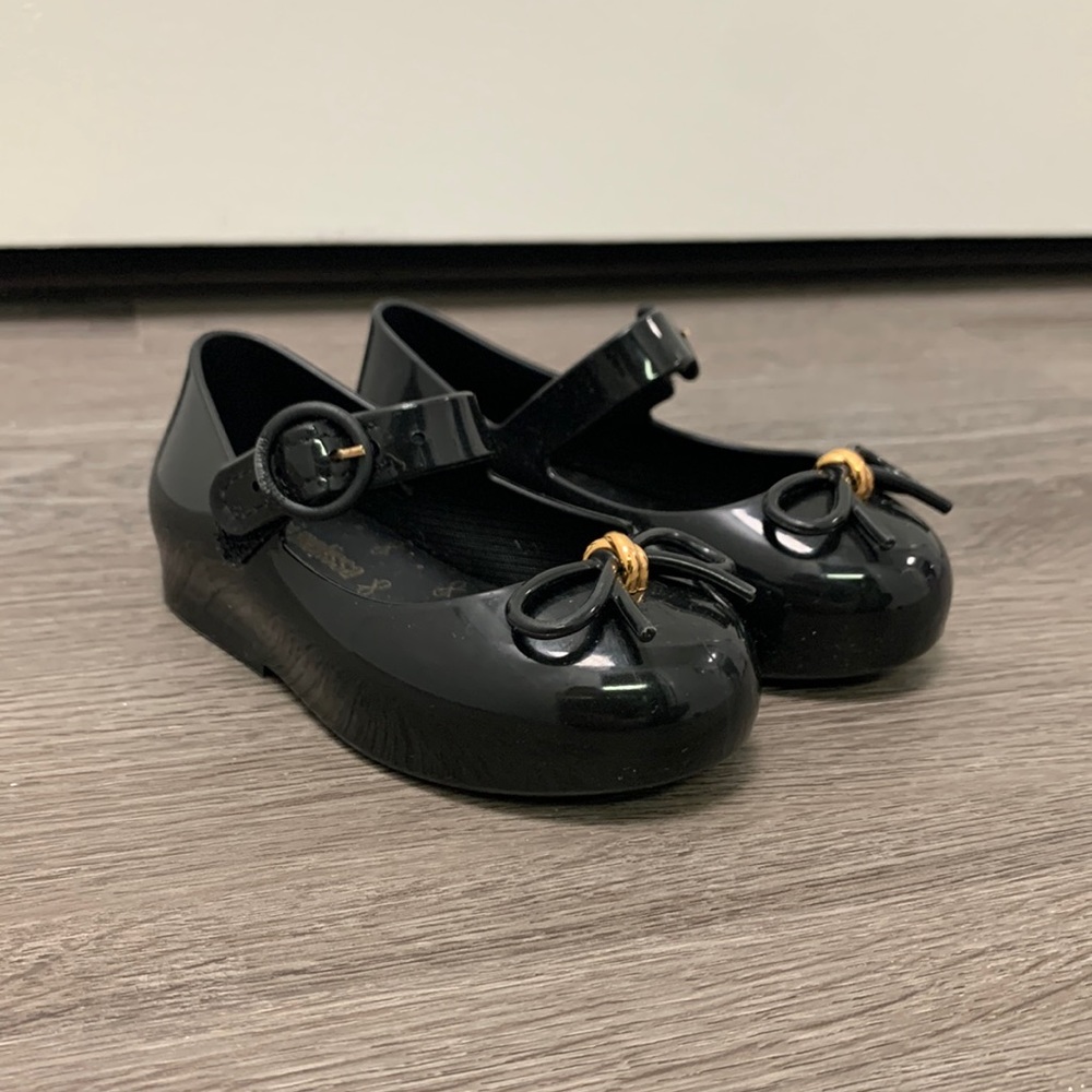Mini Melissa Sweet Mary Jane Flat - black - size 6